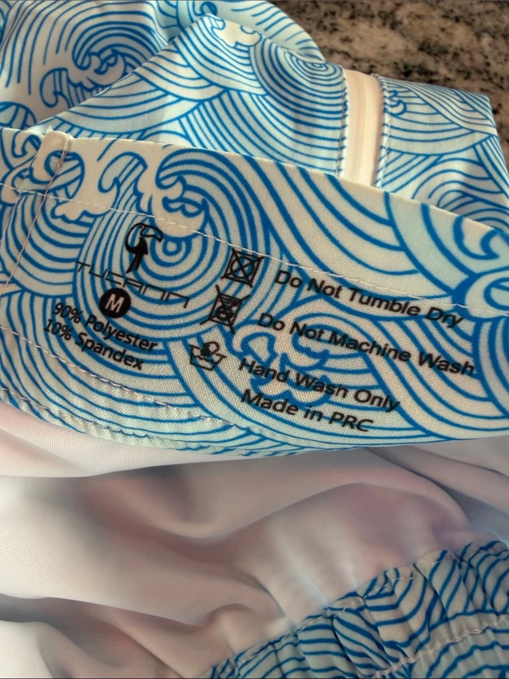 Men's Compression lined blue Make Waves 5” inseam Swim Trunks by Tucann NWT!